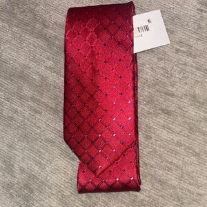 Nautica Burgundy and Navy Diamond Tie